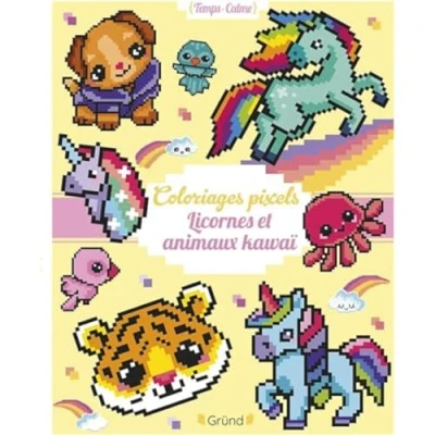 Afbeelding van LICORNES ET ANIMAUX KAWAI COLORIAGES PIXELS