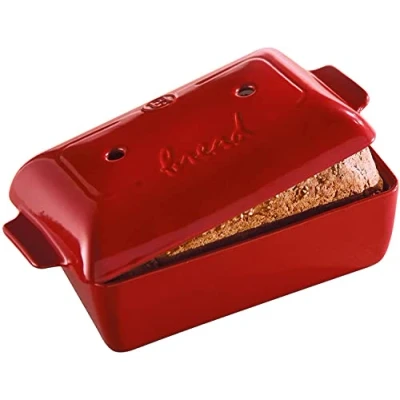 Image de Emile Henry Eh349504 Moule à Pain Céramique Rouge Grand Cru 24 X 15 12,5 cm