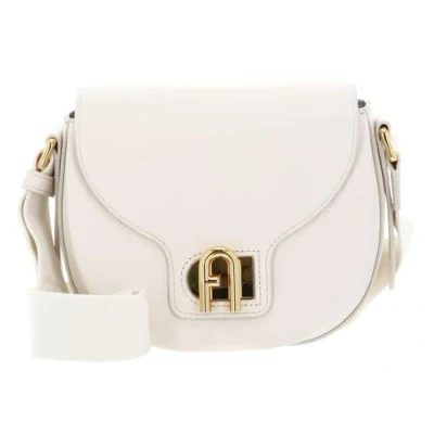 Afbeelding van FURLA Leren Schoudertas Lotus Mini Crossbody Bag Panna + Toni Crème