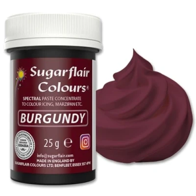 Afbeelding van Sugarflair Spectral Concentrated Paste Colours Voedingskleurstof Pasta Bordeaux 25g
