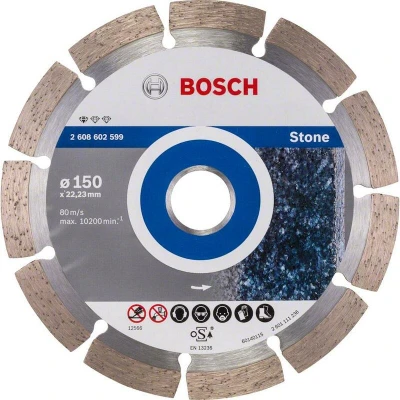 Image de BOSCH 2608602599 Disque de coupe diamanté Standard pour la pierre 150 x 22,23 2 10 mm