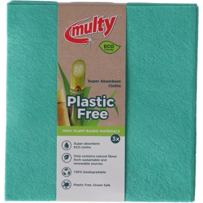 Afbeelding van Multy Eco Viscose Vaatdoeken 38X40 Cm 3 Stuks Groen