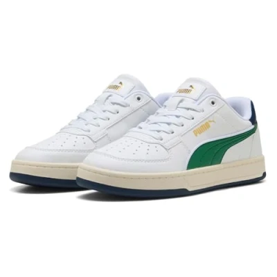 Afbeelding van Puma Caven 2.0 Unisex Sneakers laag voor kinderen, Maat: 35.5, White/archive green/warm white Hoogwaardig imitatieleer