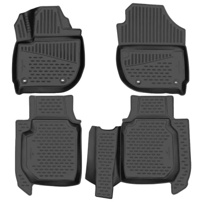 Afbeelding van WALSER XTR 75240 Vloermatset Rubber voor en achter Zwart Op maat gemaakt