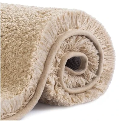 Afbeelding van Badmat, antislip, dik, absorberend, vloermat, ultrazacht, van microvezel, sneldrogend, machinewasbaar, 60 x 90 cm (beige)