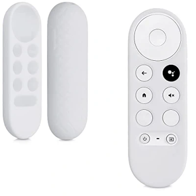 Afbeelding van kwmobile hoes geschikt voor Google Chromecast 2020 4K / 2022 HD Siliconen anti slip afstandsbediening in wit