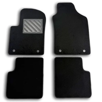 Afbeelding van MTC vloermatten voor Fiat 500/500C / 500S vanaf 2007&gt; Automatten op maat, antislip, versterkte rubberen hielbeschermer, ankerknoppen