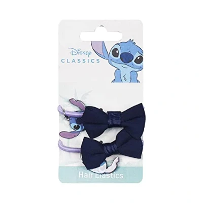 Afbeelding van Haarelastiekjes Stitch Paars Blauw Lasso 2 Stuks