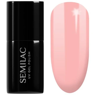 Afbeelding van SEMILAC gelnagellak, duurzaam en eenvoudig aan te brengen, perfect voor gebruik thuis in de salon, uv /led 7 ml, 033 Pink Doll.