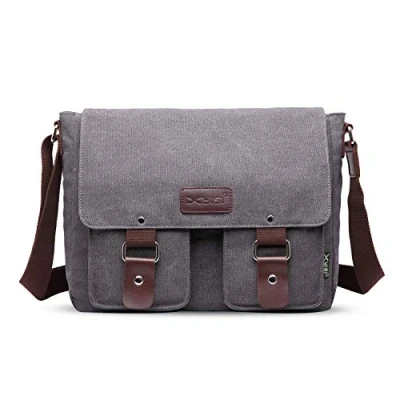Afbeelding van FANDARE canvas koerierstas, schoudertas, 7,9 inch iPad tas, unisex canvastas, werktas voor mannen en vrouwen, dames/heren reistas