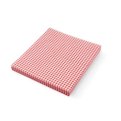 Afbeelding van Hendi Vetbestendig Papier 200x250mm 500 Stuks Rood/Wit Ruit Snackverpakking