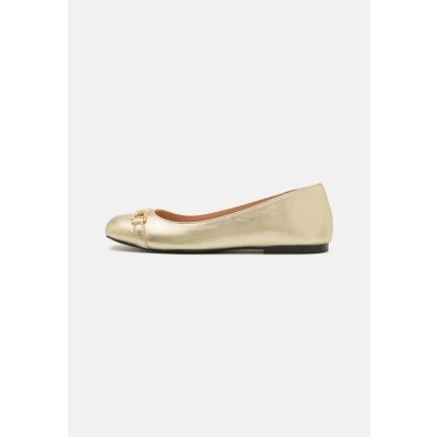 Afbeelding van LOVE Moschino Chain Strap Ballerina&#039;s, Dames, Maat: 37, Platino Leer