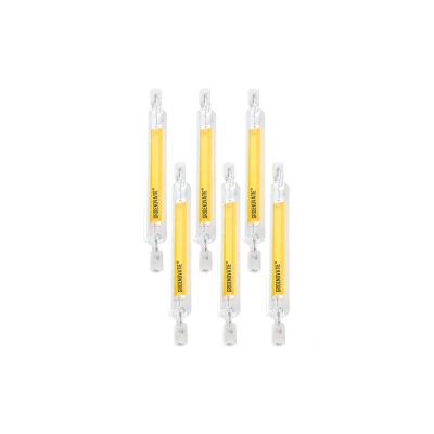 Afbeelding van R7S LED Lamp 10W Warm Wit 118mm 360o Dimbaar 6 Pack
