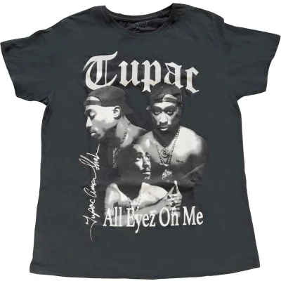 Afbeelding van Tupac All Eyez B&amp;W Dames T shirt S Zwart