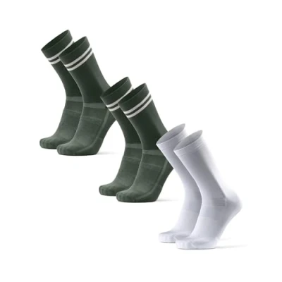 Afbeelding van Danish Endurance Regular 3PACK Sportsokken, Maat: 39 42, Mc olive stripes xwhite black
