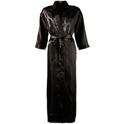 Afbeelding van Cottelli Collection Kimono Non Transparant Uitdagen en Stijlvol Maat S/M Zwart