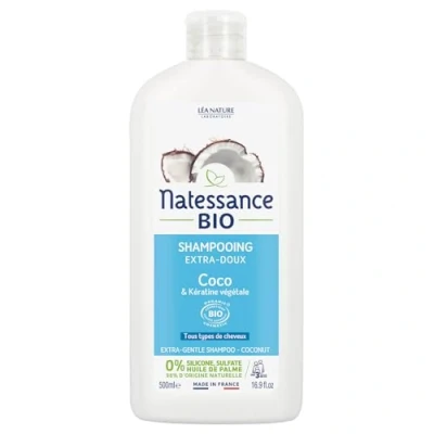 Afbeelding van Natessance Extra Gentle Organic Coconut and Plant Keratin Shampoo 500 ml