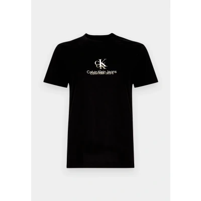 Afbeelding van Calvin Klein Jeans Shadow Graphic Regular TEE Tshirt print, Dames, Maat: XL, Black