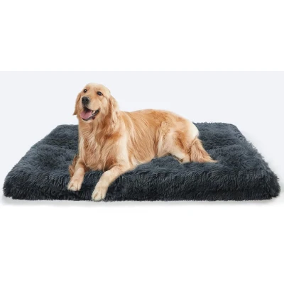 Afbeelding van MDDK DY Hondenmat, groot formaat, afneembare overtrek, wasbaar, zachte bekleding, antislip onderkant, XXL kussen, donkergrijs, 120 x 80 10 cm