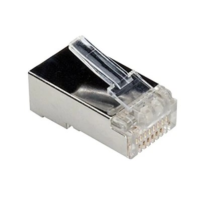 Afbeelding van RJ45 krimp connectoren (STP) voor CAT6 netwerkkabel (vast/flexibel) 10 stuks