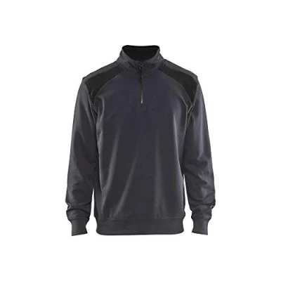 Afbeelding van Blåkläder 3353 1158 Sweater halve rits Medium Grijs/Zwart maat M