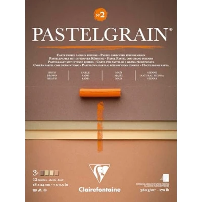 Afbeelding van Clairefontaine Pastelmat No.2 Pastelgrain 18 x 24 cm 4 kleuren