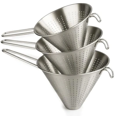 Afbeelding van Space Home Chinese zeef set van 3 14, 16 en 20 cm roestvrij staal
