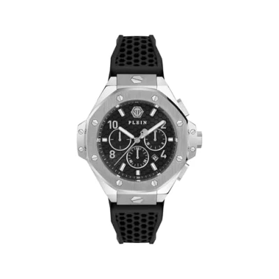Afbeelding van Philipp Plein Chrono Royal PWPRA0124 Horloge Siliconen Zwart Ø 46 mm