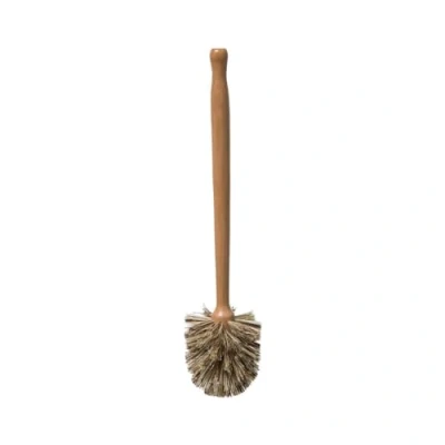 Afbeelding van Toiletborstel, antibacterieel, hygiënisch, wc borstel met lange steel (8 x 35 cm) (hout)