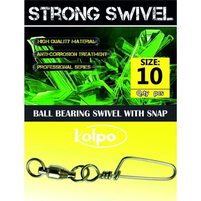Afbeelding van Kolpo Ball Bearing Swivel With Snap Maat 5 (5 stuks) Wartel
