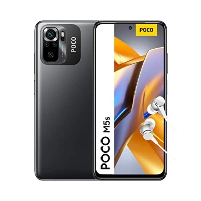 Afbeelding van Xiaomi POCO M5s Smartphone 4 + 64 GB, display 6,43 inch FHD+ AMOLED, MediaTek Helio G95, MP Quad Camera, 5000 mAh, NFC, grijs (EU versie) zonder oplader