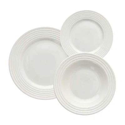Afbeelding van Tognana Rings, Servies voor 6 personen, 18 delig, wit porselein
