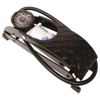 Image de Carpoint pompe à pied avec manomètre 7 bar acier noir