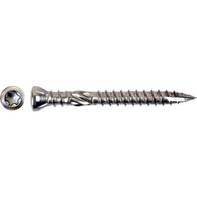 Afbeelding van Wovar Hardhoutschroeven RVS A4 5 x 50 mm Torx 25 met snijpunt Doos 200 Stuks