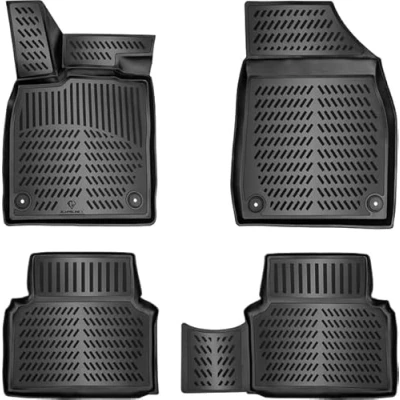 Afbeelding van ELMASLINE 3D Vloermatten voor SKODA ELROQ vanaf 2025 (elektrisch) rubberen automatten met extra hoge randen auto accessoires