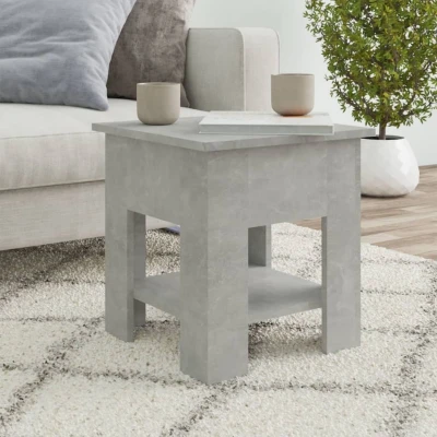Afbeelding van Salontafel 40x40x42 cm bewerkt hout betongrijs