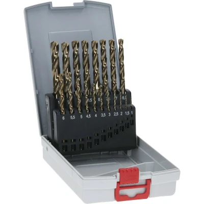 Image de BOSCH 2608587014 Jeu de mèches à métaux ProBox HSS CO, DIN 338, 1 10 mm en coffret plastique 19 pièces