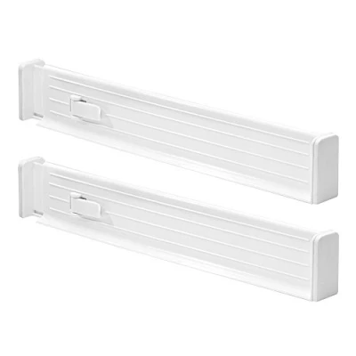 Afbeelding van iDesign Ladeverdeler, Set van 2 Stuks, Uittrekbaar, Wit, Kunststof