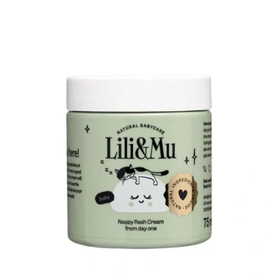 Afbeelding van Lili&amp;Mu Baby Fessier Erytheem crème 75 ml Verwisselcrème met zinkoxide, panthenol en sheaboter Kalmerende hydraterende beschermende voor de gevoelige huid
