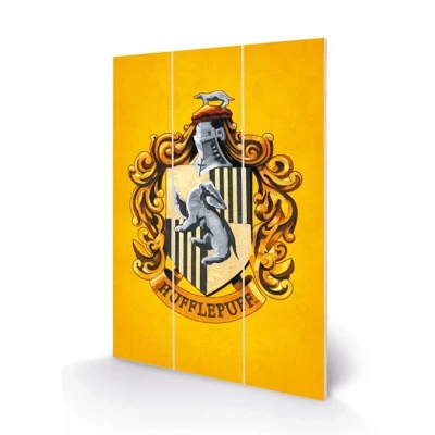 Image de HARRY POTTER Hufflepuff Crest Impression sur bois 20x29.5