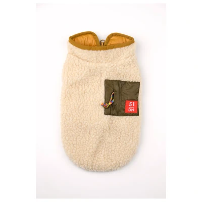 Afbeelding van 51 Degrees Jules Coat Beige&amp;Oker Hondenkleding 40 cm