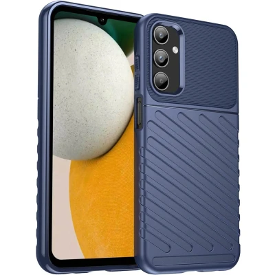 Afbeelding van iMoshion Hoesje Geschikt voor Samsung Galaxy A15 (4G) / (5G) Siliconen Thunder Backcover Donkerblauw