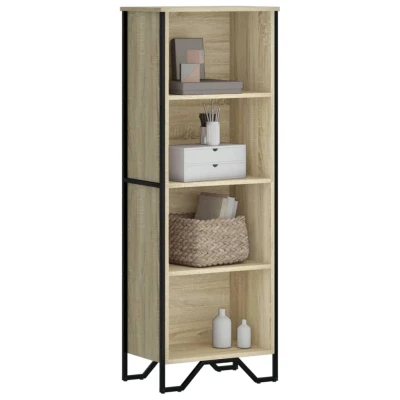 Afbeelding van Boekenkast 50x31x137,5 cm bewerkt hout sonoma eikenkleurig
