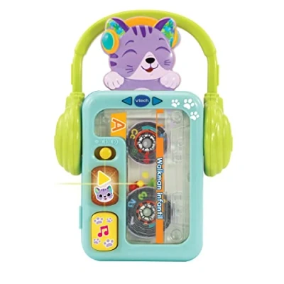 Afbeelding van VTech Walkman voor kinderen Ontdek muziek, interactieve cassette om kennis te maken met de muziekwereld, speelgoed baby&#039;s vanaf 9 maanden, ESP versie
