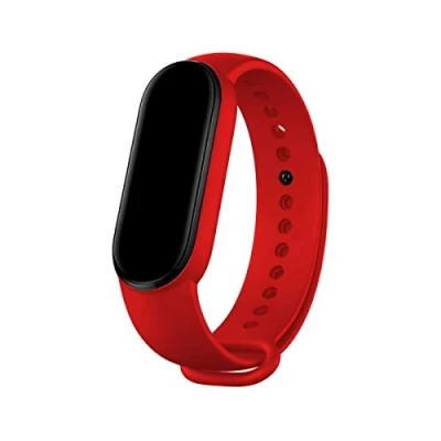 Afbeelding van Coole armband voor Xiaomi Mi Band 5 / 6 Amazfit glad rood, Estandar