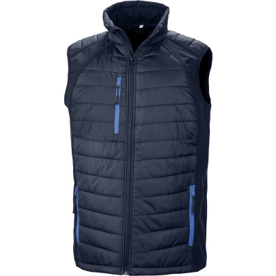 Afbeelding van Result Black compass gewatteerde softshell bodywarmer R238X Navy / Royal
