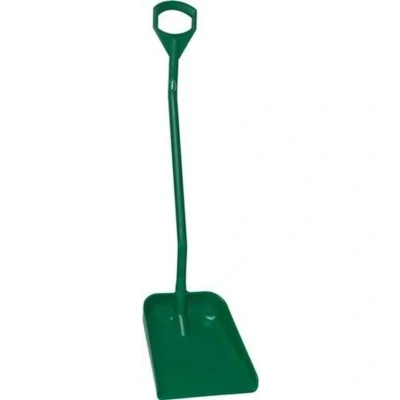 Afbeelding van Vikan Shovels Ergonomic Shovel Tall Helve, Large Blade Polypropylene Height 1310mm 380x340x90mm Green