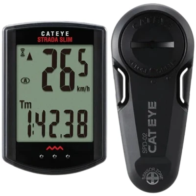 Afbeelding van Cateye CC RD310W Fietscomputer Strada Slim Draadloos Zwart