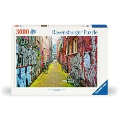Afbeelding van Ravensburger puzzel Street in Amsterdam Legpuzzel 3000 stukjes