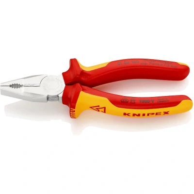 Image de KNIPEX 01 06 160 pince combinée isolée chrome vanadium avec poignées multi composants testée VDE chromée mm